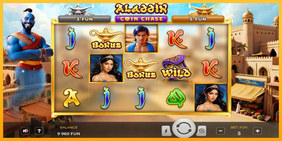 Aladdin Coin Chase игрална машина за пари, снимка 3