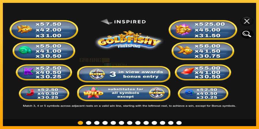 Gold Fishy Free Spins игрална машина за пари, снимка 4