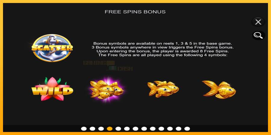 Gold Fishy Free Spins игрална машина за пари, снимка 5