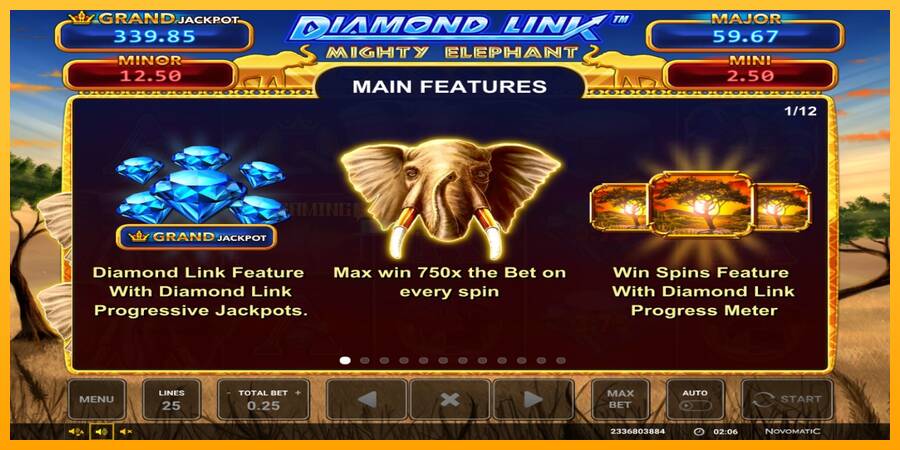 Diamond Link: Mighty Elephant игрална машина за пари, снимка 3