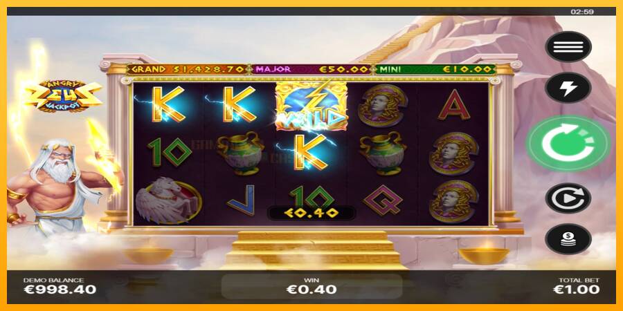 Angry Zeus Jackpot игрална машина за пари, снимка 3