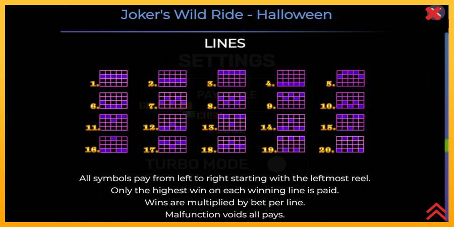 Jokers Wild Ride Halloween игрална машина за пари, снимка 7