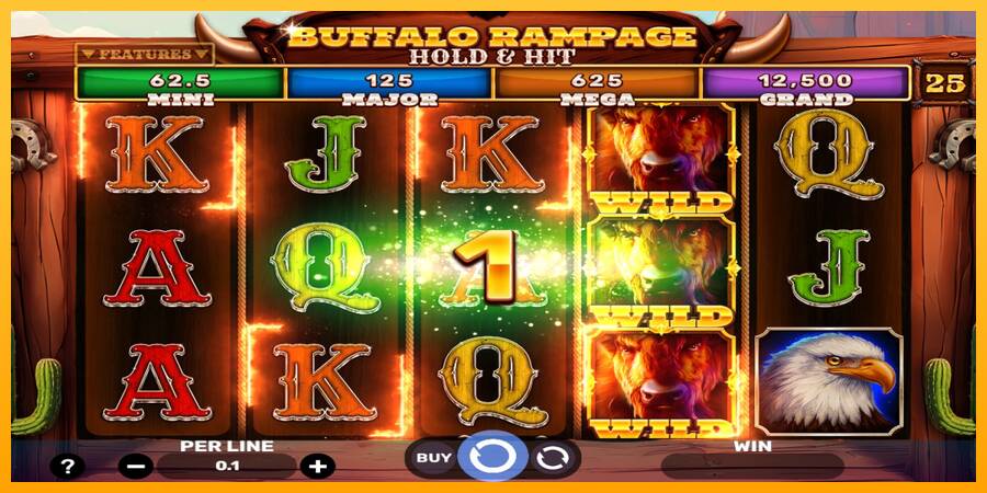 Buffalo Rampage Hold & Hit игрална машина за пари, снимка 3