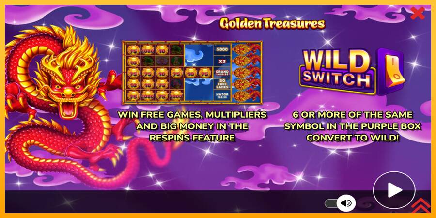 Golden Treasures игрална машина за пари, снимка 1