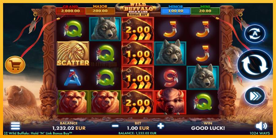 Wild Buffalo Hold N Link Bonus Buy игрална машина за пари, снимка 2