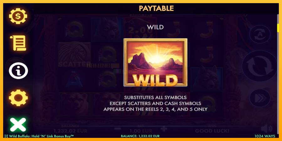 Wild Buffalo Hold N Link Bonus Buy игрална машина за пари, снимка 5