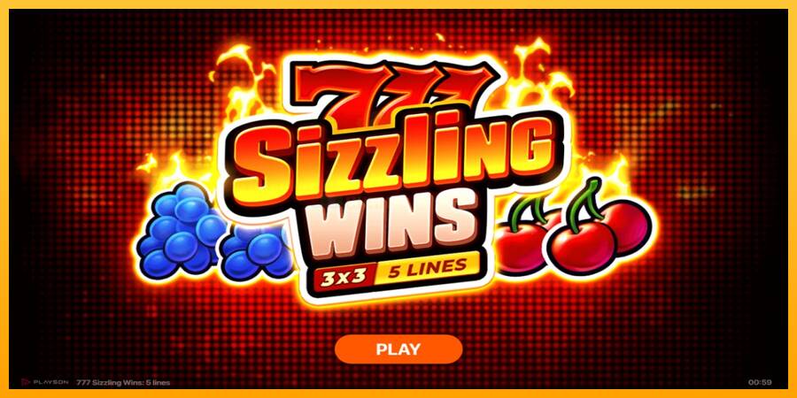 777 Sizzling Wins: 5 Lines игрална машина за пари, снимка 1