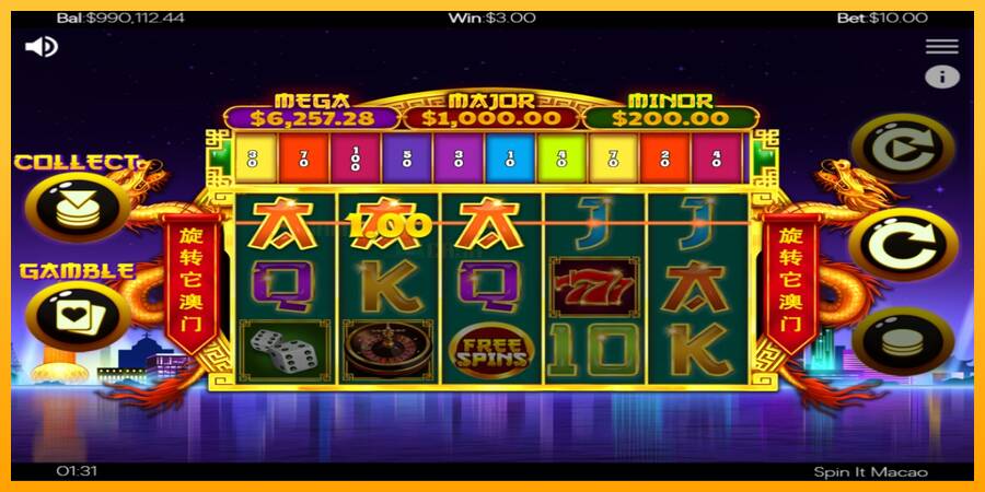 Spin It Macao игрална машина за пари, снимка 3