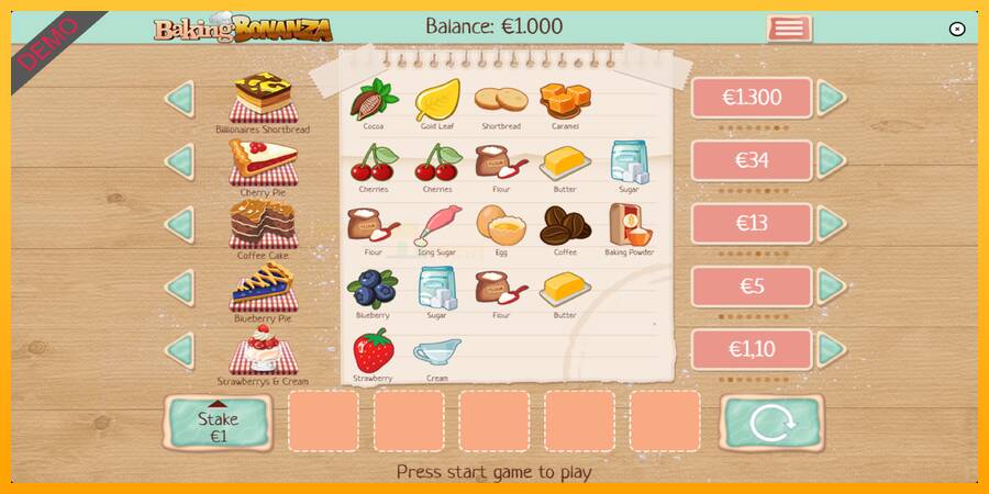 Baking Bonanza игрална машина за пари, снимка 2