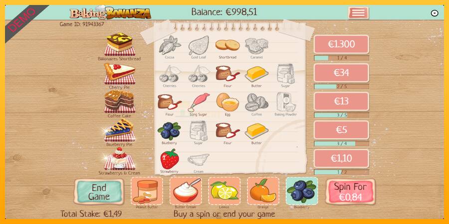 Baking Bonanza игрална машина за пари, снимка 3