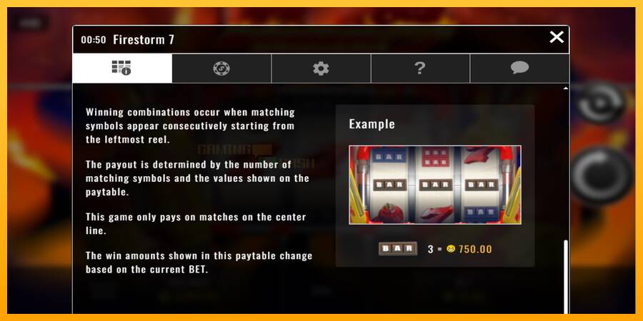 Firestorm 7 игрална машина за пари, снимка 5
