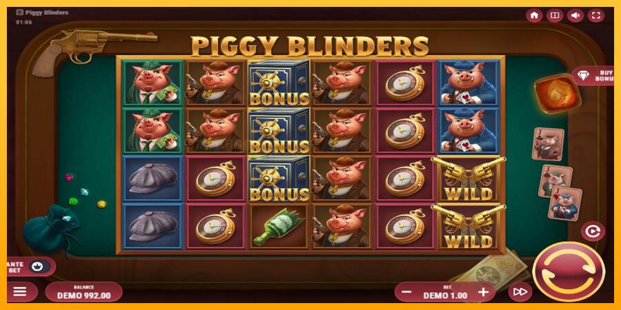 Piggy Blinders игрална машина за пари, снимка 3