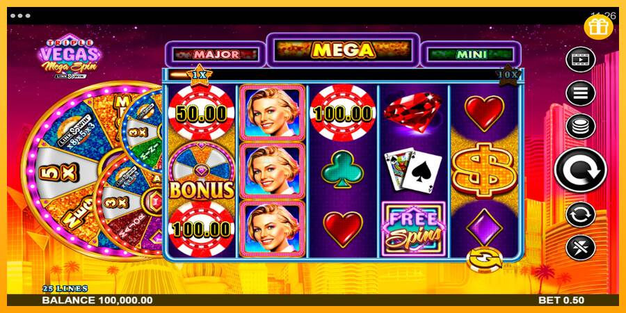 Triple Vegas Mega Spin игрална машина за пари, снимка 1