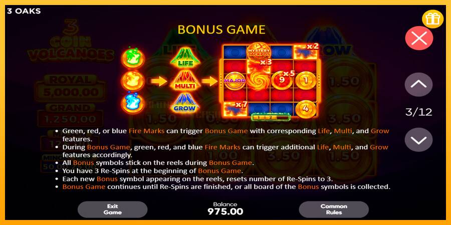 3 Coin Volcanoes игрална машина за пари, снимка 7