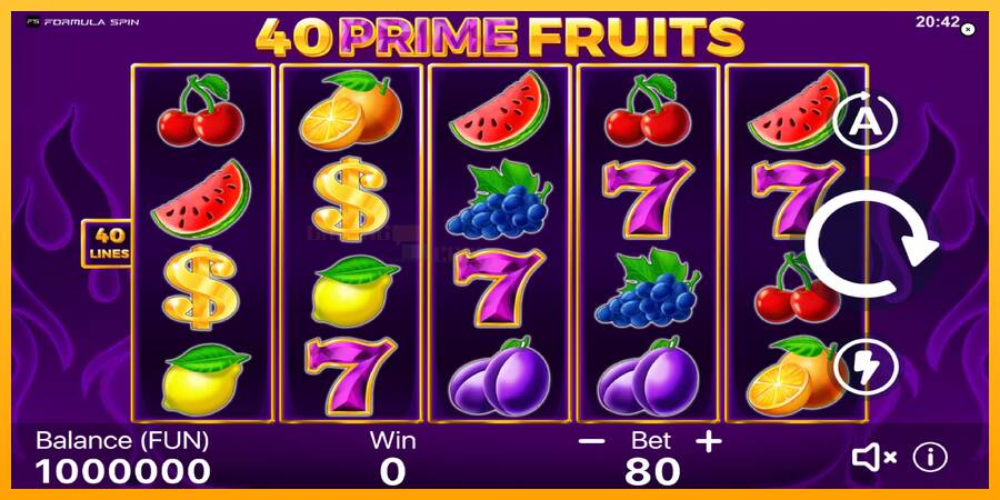 40 Prime Fruits игрална машина за пари, снимка 2