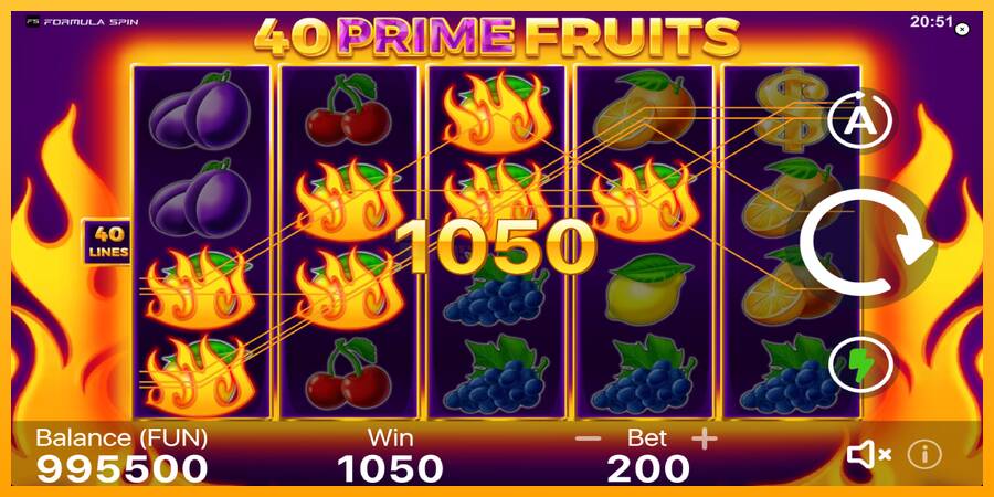 40 Prime Fruits игрална машина за пари, снимка 4