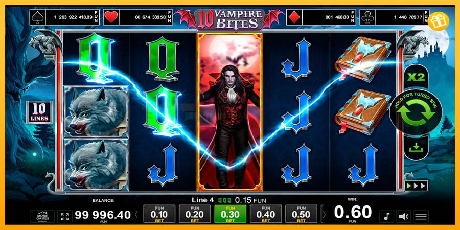 10 Vampire Bites игрална машина за пари, снимка 2