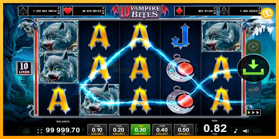 10 Vampire Bites игрална машина за пари, снимка 5