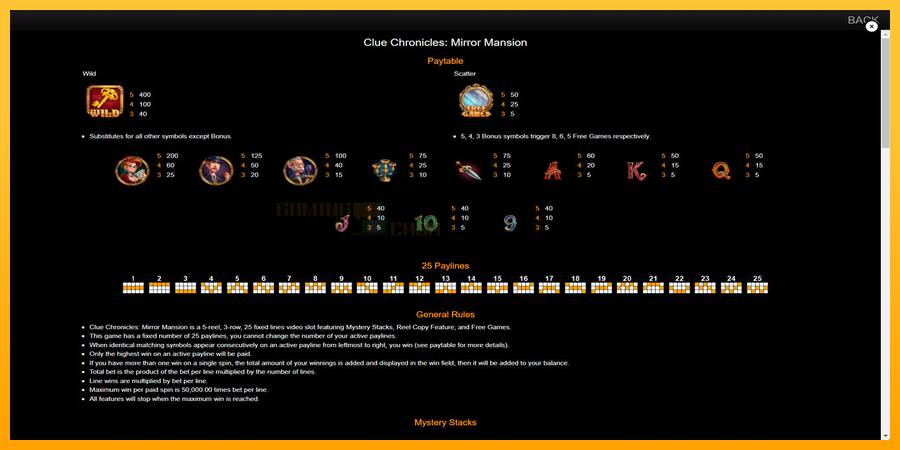 Clue Chronicles: Mirror Mansion игрална машина за пари, снимка 7