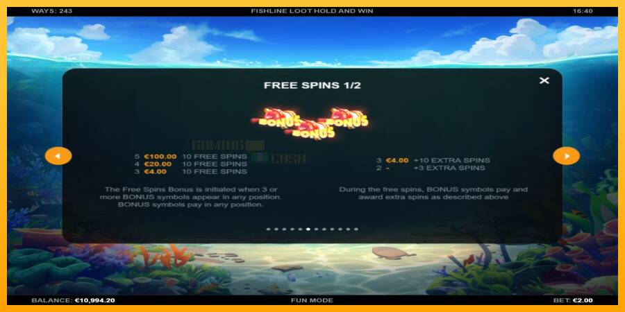 Fishline Loot Hold and Win игрална машина за пари, снимка 5