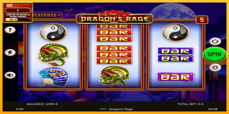 777 - Dragons Rage игрална машина за пари, снимка 2