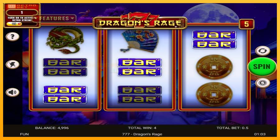 777 - Dragons Rage игрална машина за пари, снимка 3