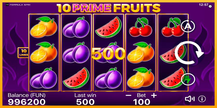 10 Prime Fruits игрална машина за пари, снимка 4