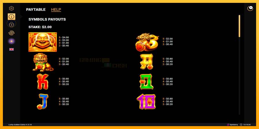 Lucky Golden Coins игрална машина за пари, снимка 6