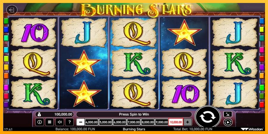 Burning Stars игрална машина за пари, снимка 1