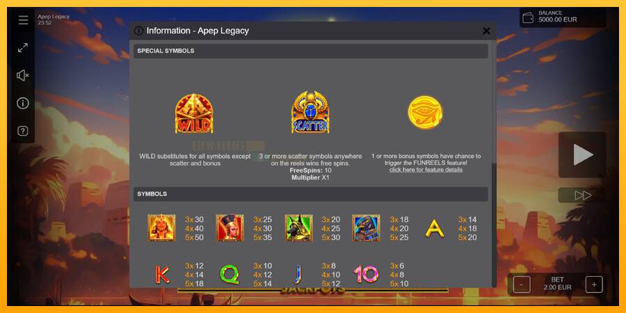 Apep Legacy игрална машина за пари, снимка 5