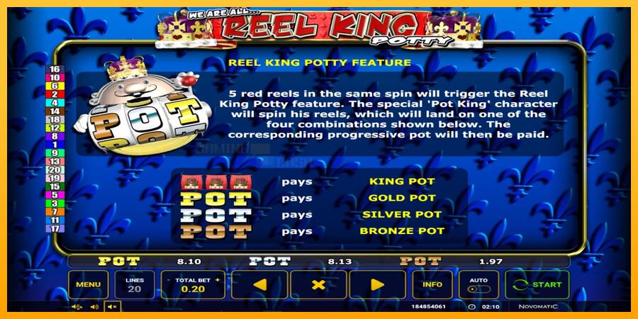 Reel King Potty игрална машина за пари, снимка 4