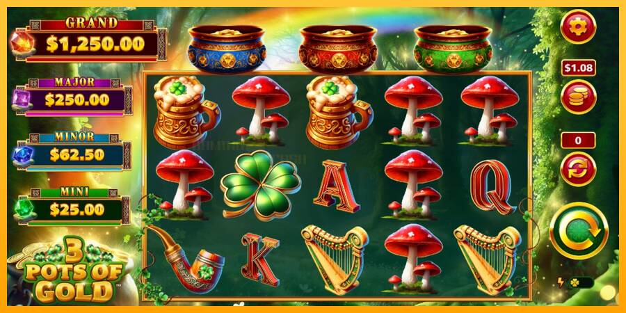 3 Pots O Gold игрална машина за пари, снимка 1