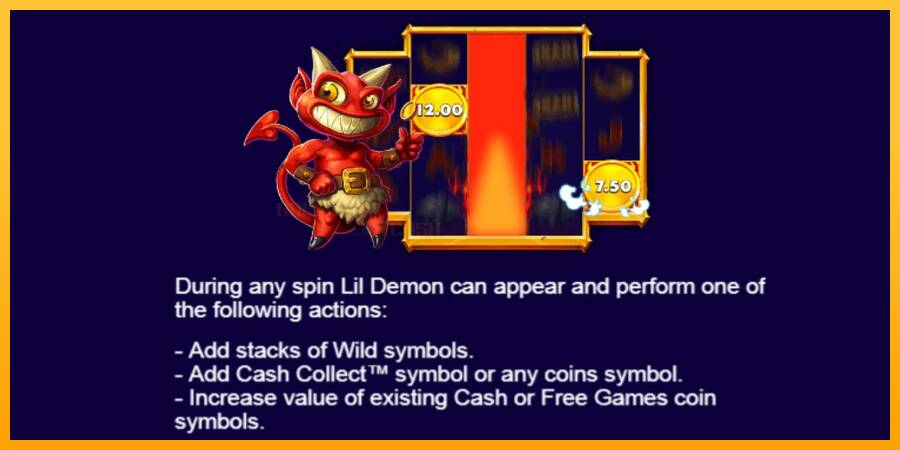 Lil Demon Mega Cash Collect игрална машина за пари, снимка 5