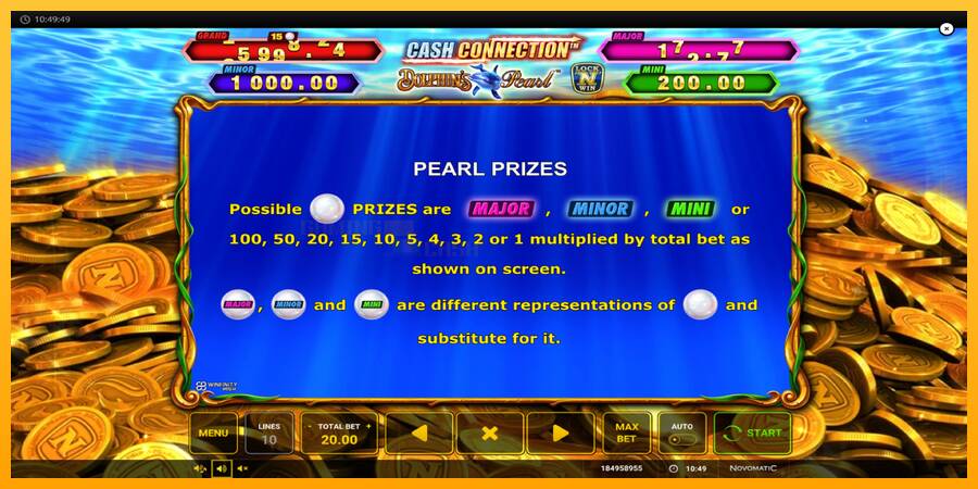 Cash Connection Dolphins Pearl игрална машина за пари, снимка 6