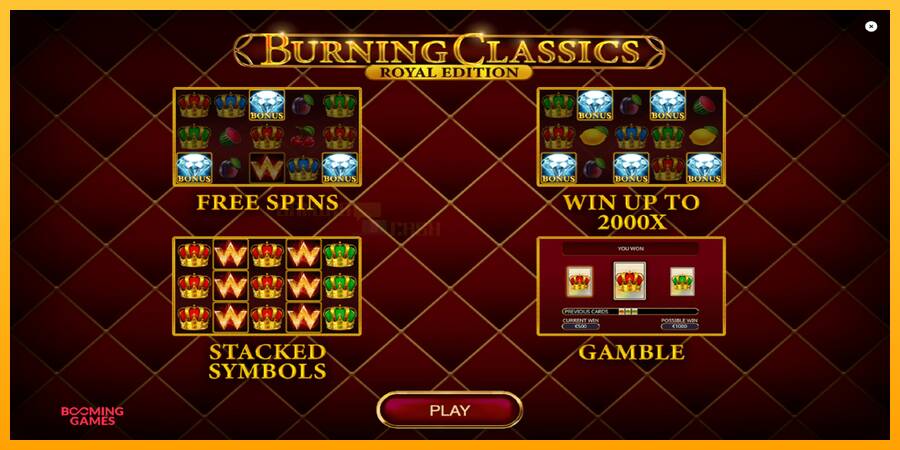 Burning Classics Royal Edition игрална машина за пари, снимка 1