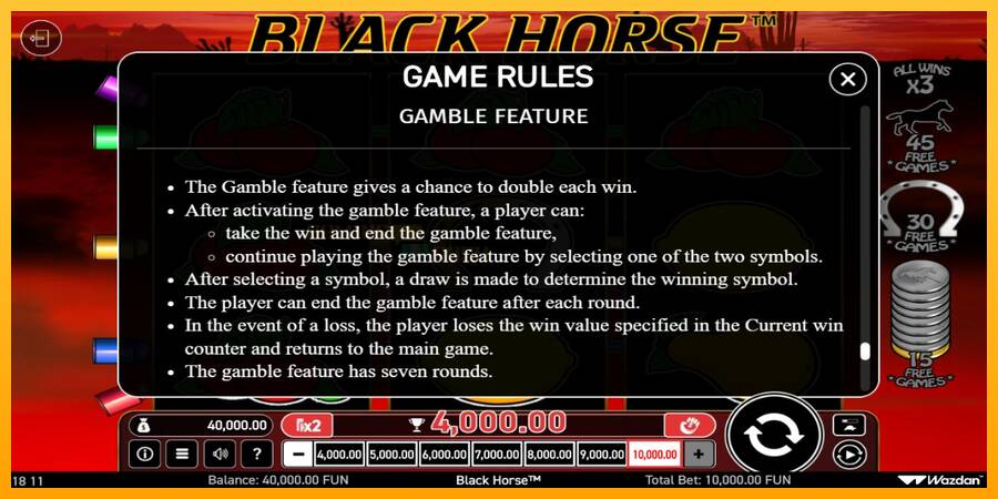 Black Horse игрална машина за пари, снимка 5