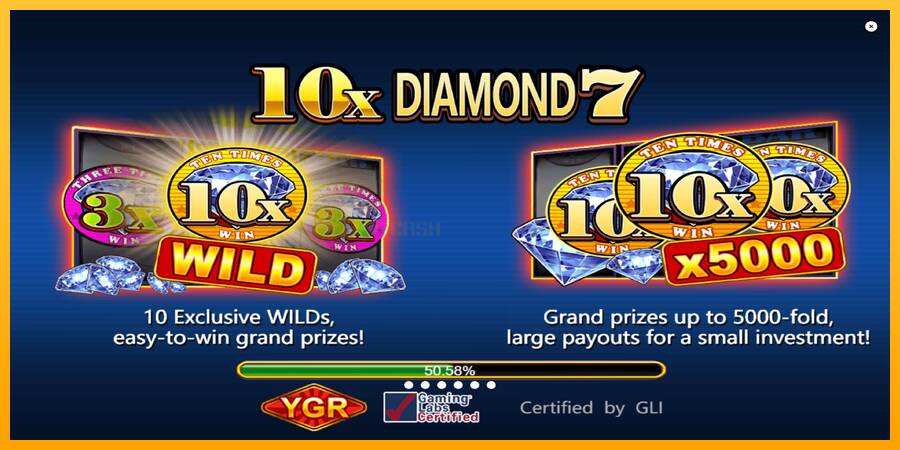 10X Diamond 7 игрална машина за пари, снимка 1