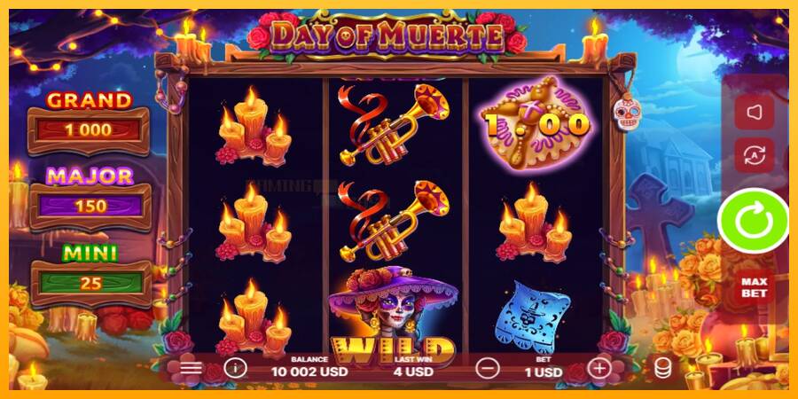 Day of Muerte игрална машина за пари, снимка 4