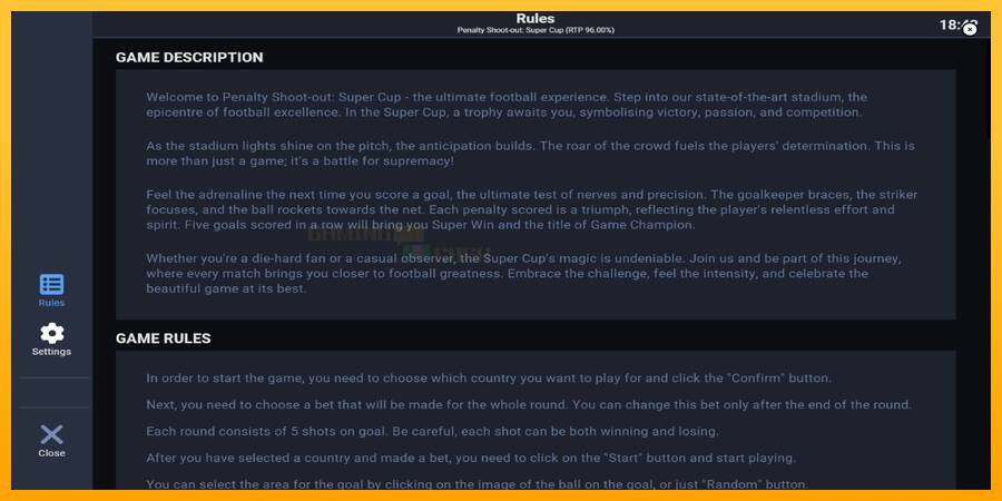 Penalty Shoot-Out: Super Cup игрална машина за пари, снимка 5