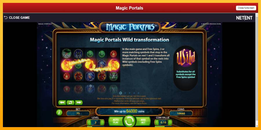 Magic Portals игрална машина за пари, снимка 5