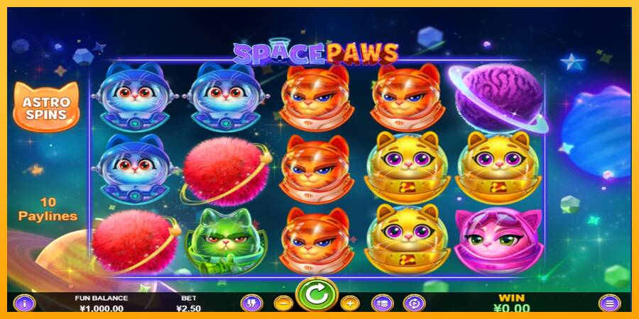 Space Paws игрална машина за пари, снимка 1