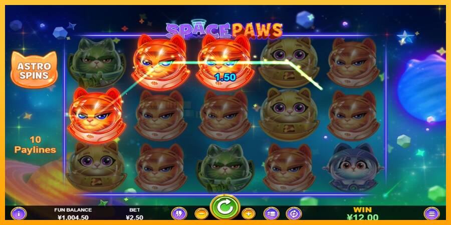 Space Paws игрална машина за пари, снимка 2