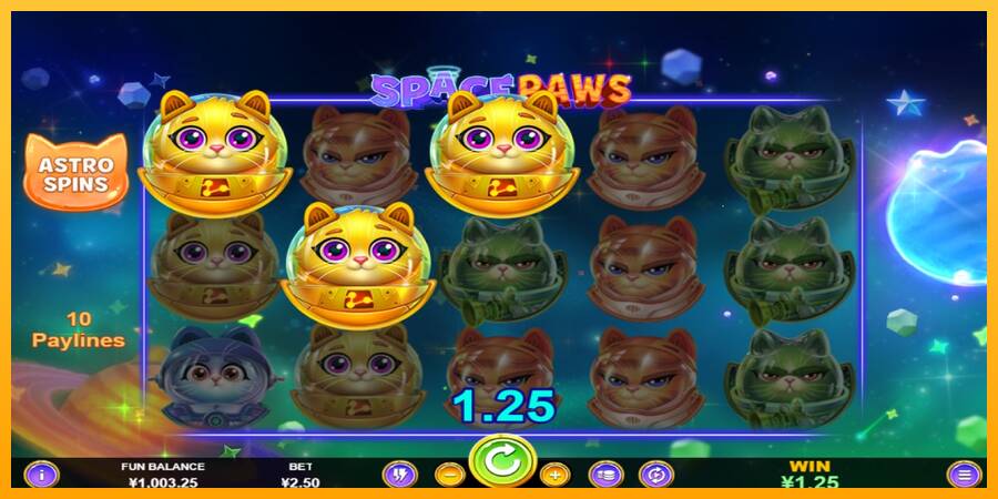 Space Paws игрална машина за пари, снимка 3