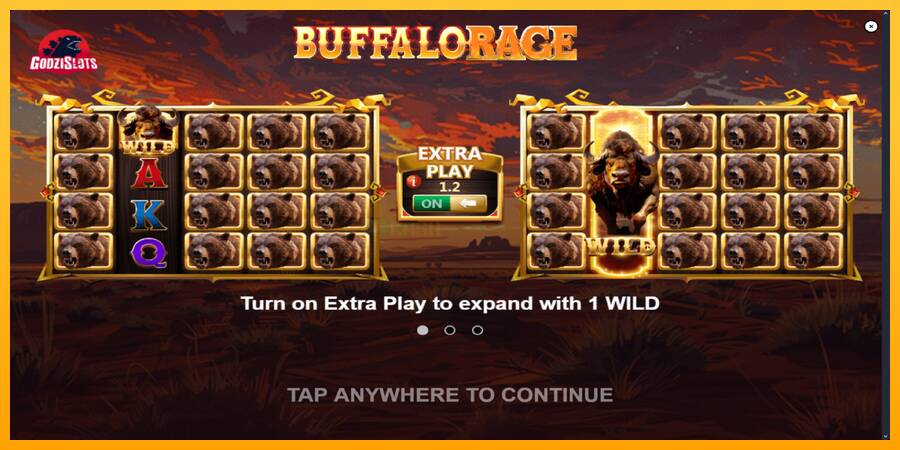 Buffalo Rage игрална машина за пари, снимка 1