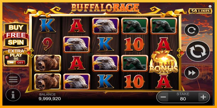 Buffalo Rage игрална машина за пари, снимка 2