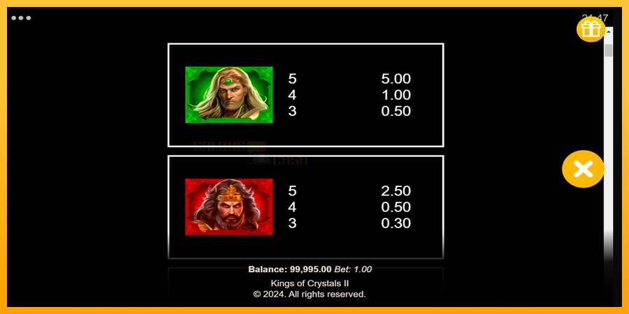 Kings of Crystals II Power Combo игрална машина за пари, снимка 6