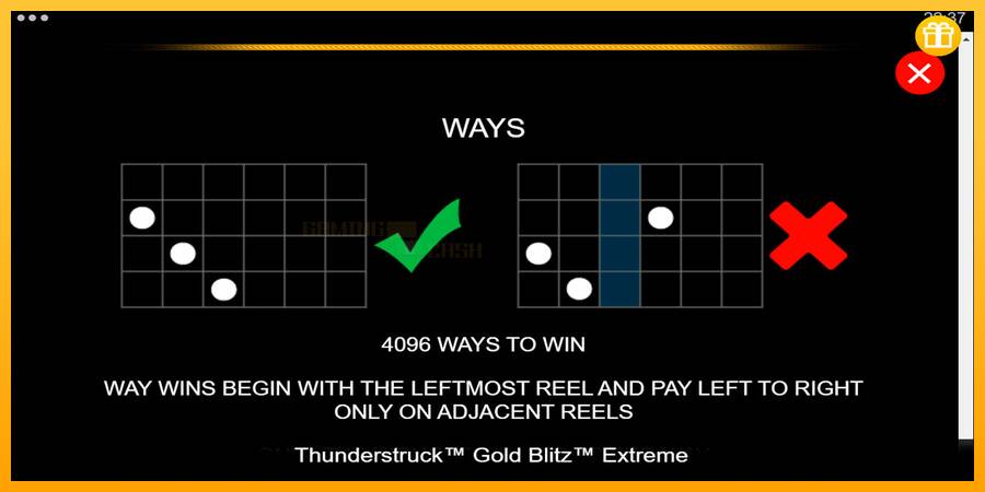 Thunderstruck Gold Blitz Extreme игрална машина за пари, снимка 7