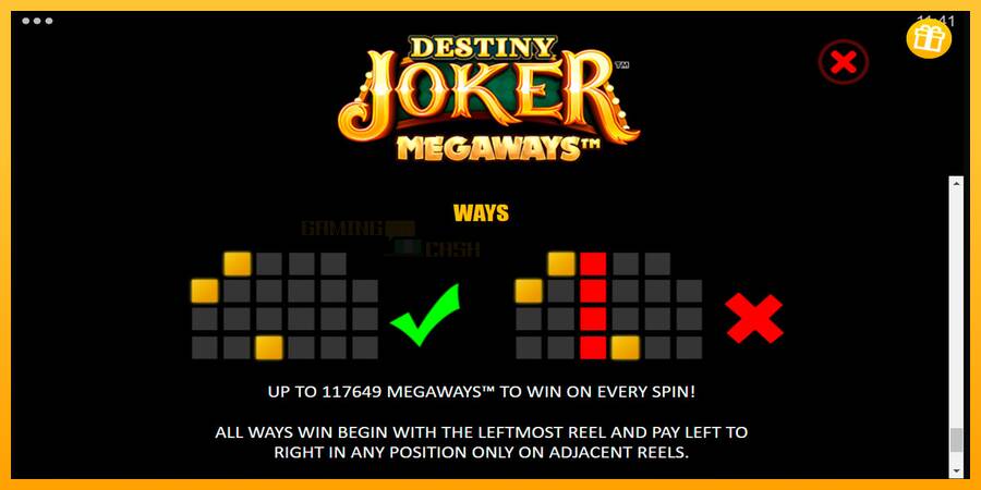 Destiny Joker Megaways игрална машина за пари, снимка 7