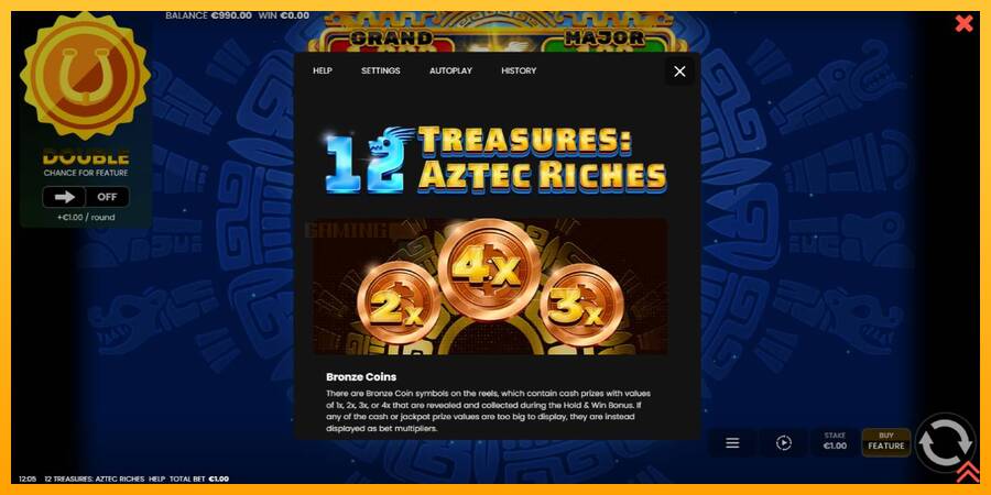 12 Treasures: Aztec Riches игрална машина за пари, снимка 5