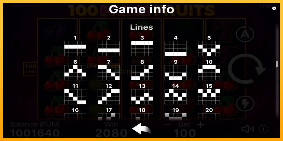 100 Prime Fruits игрална машина за пари, снимка 7